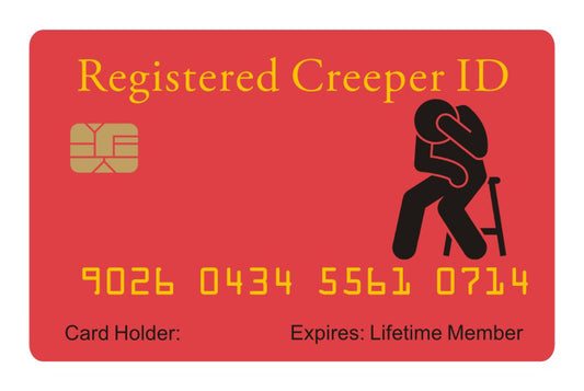 Official Registered Creeper Card. 8 PACK  (Free Shipping) (Copy)