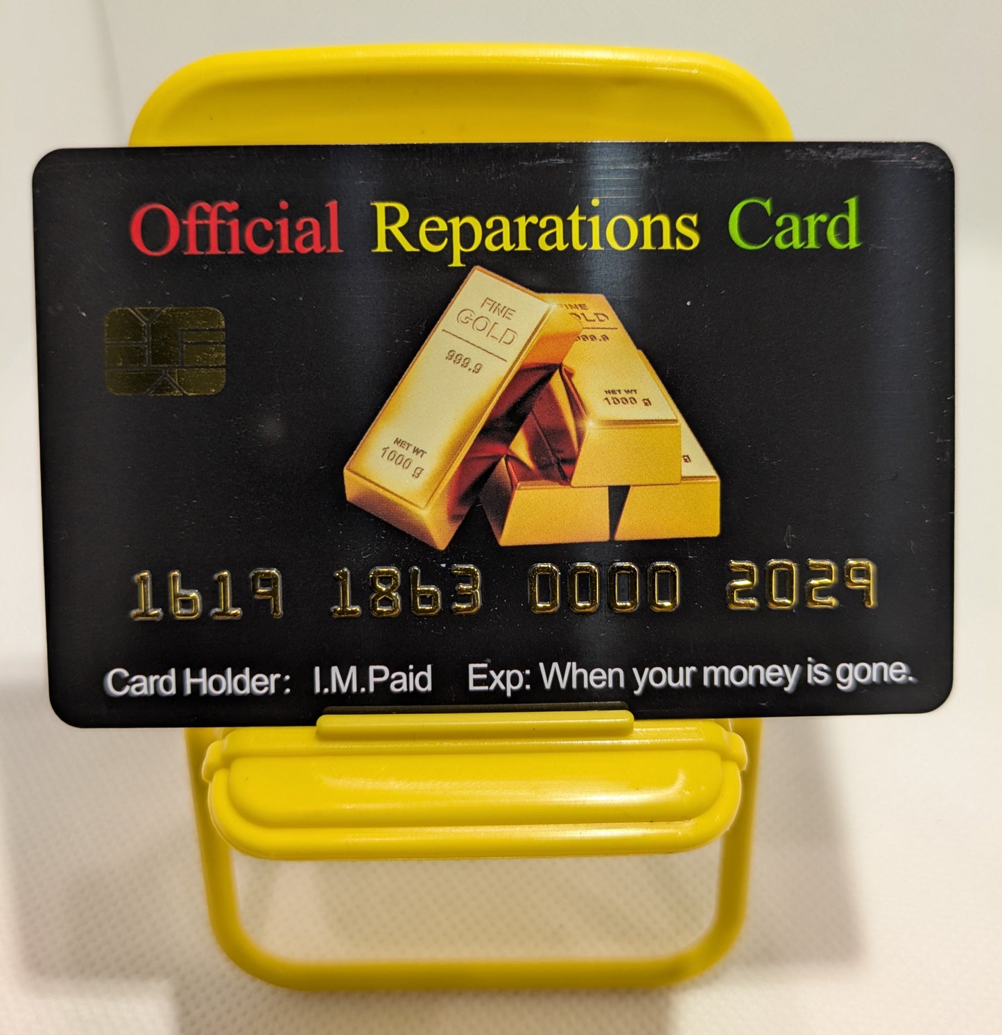 Official Reparations Card™ (8-18 PACK) Free Shipping.