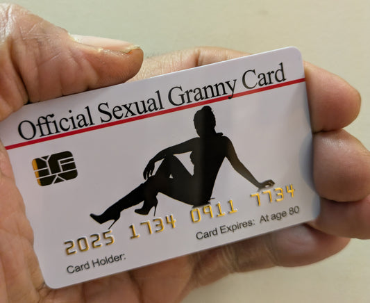Official Sexual Granny Card (8 PACK) Free Shipping