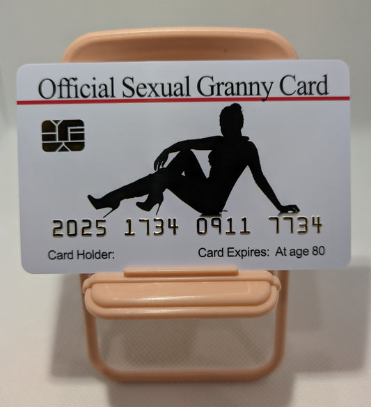 Official Sexual Granny Card (8 PACK) Free Shipping