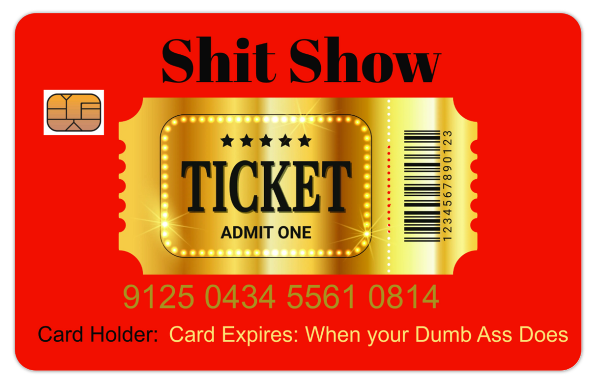 Official Shit Show Card. 8 PACK  (Free Shipping)