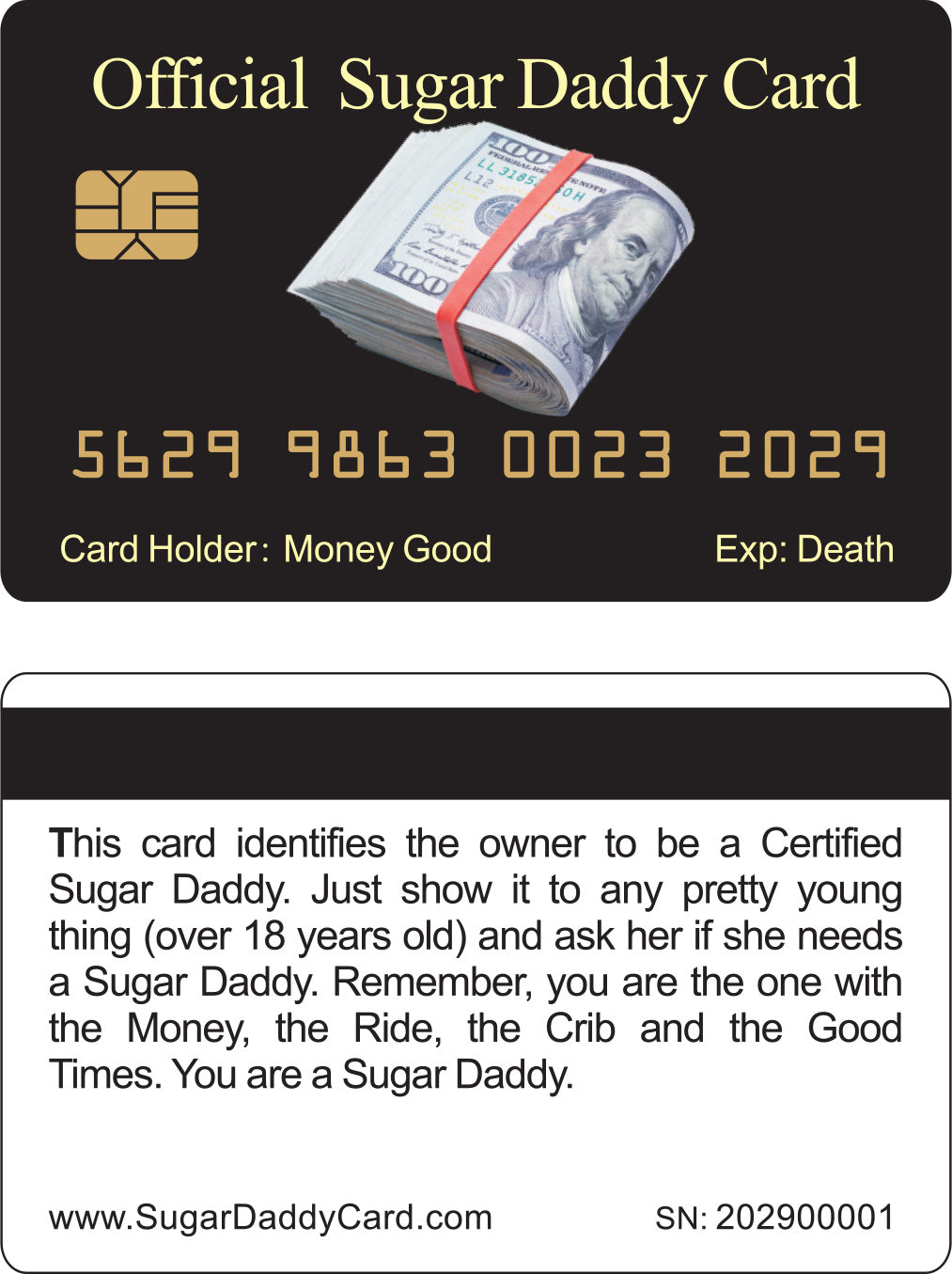Official Sugar Baby™ and Sugar Daddy Card™ (4 PACK) Free Shipping..