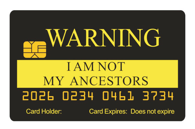 Official Warning Card (8 PACK) Free Shipping
