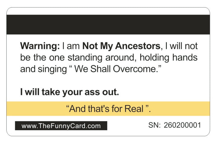 Official Warning Card (8 PACK) Free Shipping